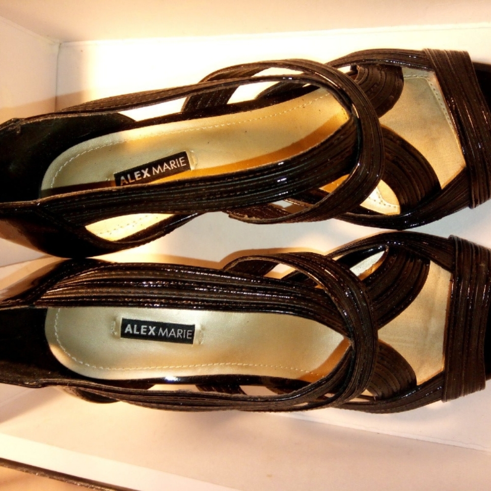 alex marie size 7m black heels